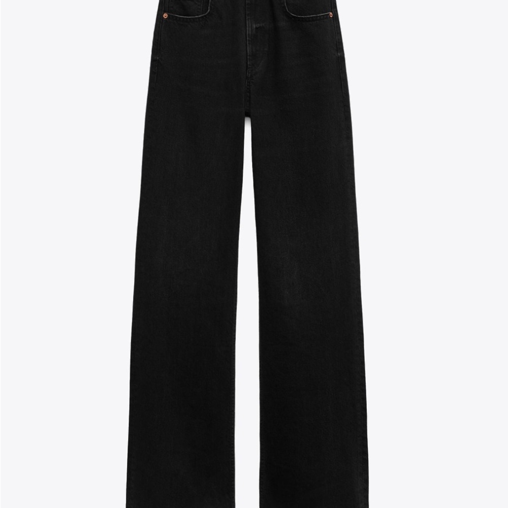 Zara Black Wide-Leg Jeans